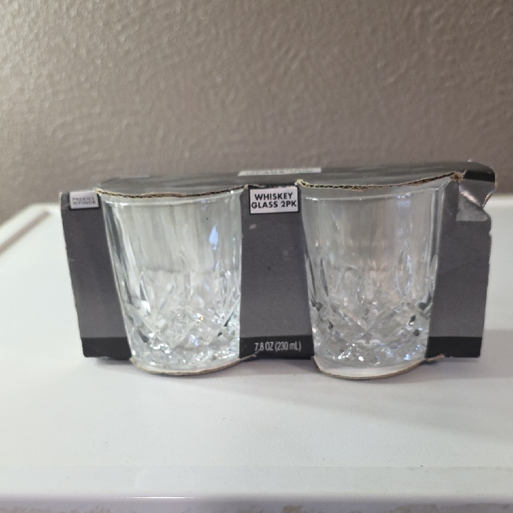 Premier Finds Crystal  Whiskey Glass Set Of 2